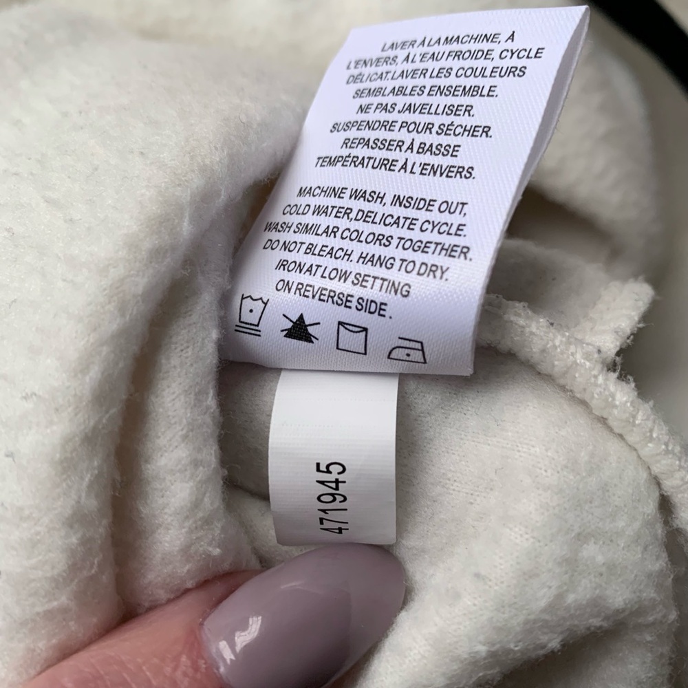 NWOT Hyba black and white fleece half-buttoned pullover - Picture 13 of 13